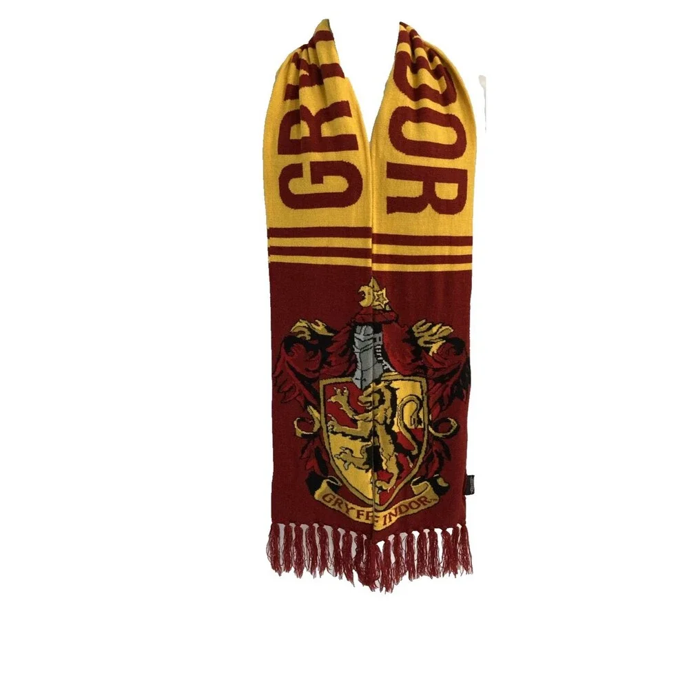 Harry Potter Official Gryffindor Crest Scarf w Fringe One Size Fits Most 73
